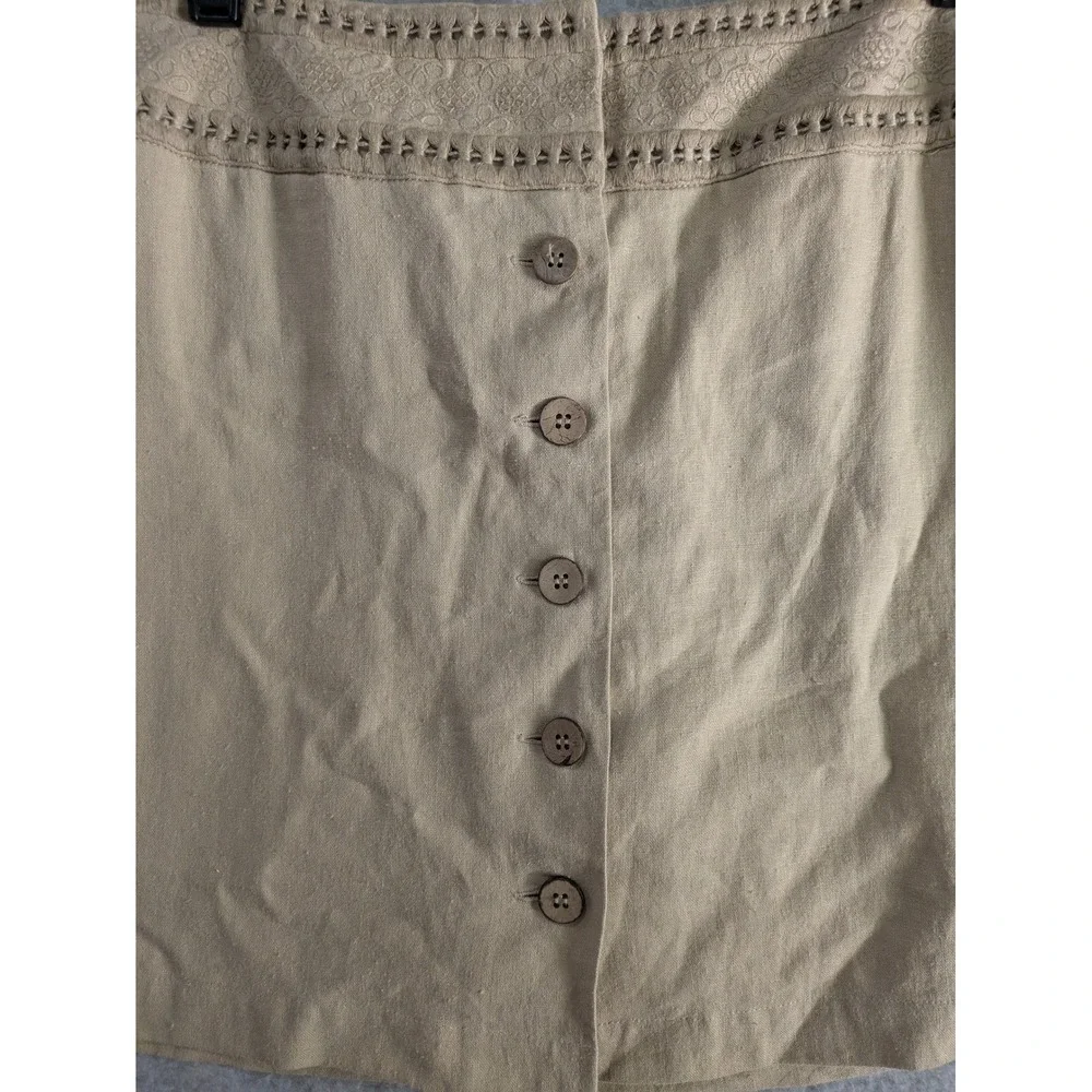 Reba Linen Skort Women's Size 4 Cream Y2K 2000s Vintage Casual Preppy Summer - Picture 4 of 16